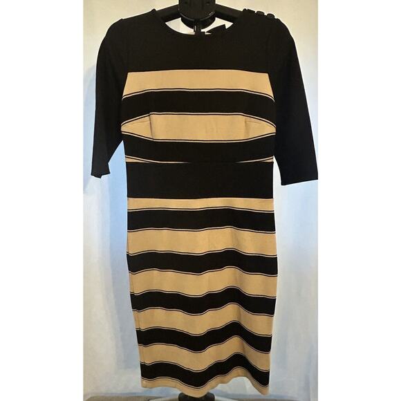 New York & Co Dresses & Skirts - NWT 7th Avenue New York & Company Women's size M Striped Black/Beige Dress